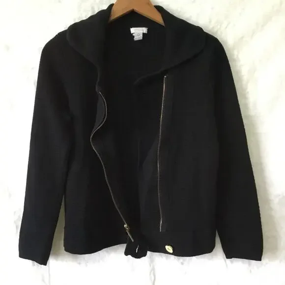 Chico's Black Gold Zip Up Jacket - Picture 11 of 13